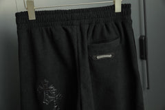 Chrome Hearts Corduroy Embroidered Casual Pants - Black