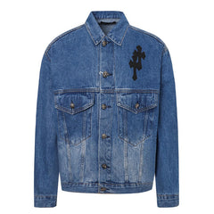 Chrome Hearts Multi-leather denim jacket