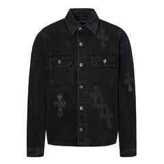 Chrome Hearts Multi-leather denim jacket