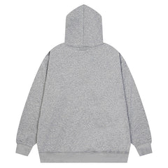 Maison Margiela Printed Logo Zip Up Hoodie