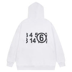 Maison Margiela MM6 Numbers-Motif Cotton Hoodie