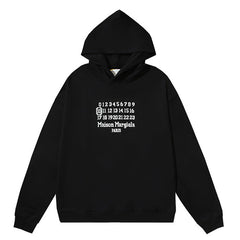 Maison Margiela Numbers Print Hoodie