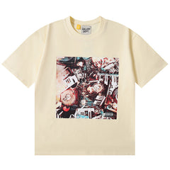 Gallery Dept. Printed T-shirt Black / Apricot