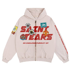 Saint Michael Tears Printed Hoodie