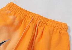 Hellstar Fire Orange Closed Elastic Bottom sweatpants