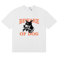 RHUDE Warning Logo Cotton T-Shirts