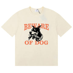 RHUDE Warning Logo Cotton T-Shirts