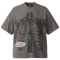 Saint Michael Skeleton Print T-Shirts