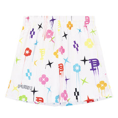 Purple Brand Monogram-Print Shorts