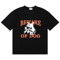 RHUDE Warning Logo Cotton T-Shirts