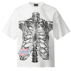 Saint Michael Skeleton Print T-Shirts