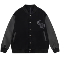 Chrome Hearts CH Black Letter Varsity Jacket