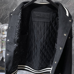 Chrome Hearts Sanskrit Cross Embroidered Baseball Jacket #8657